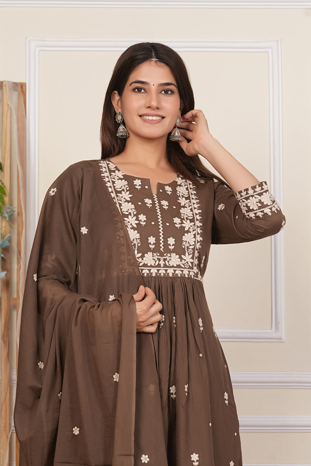 Cotton Embroidered Kurta Set