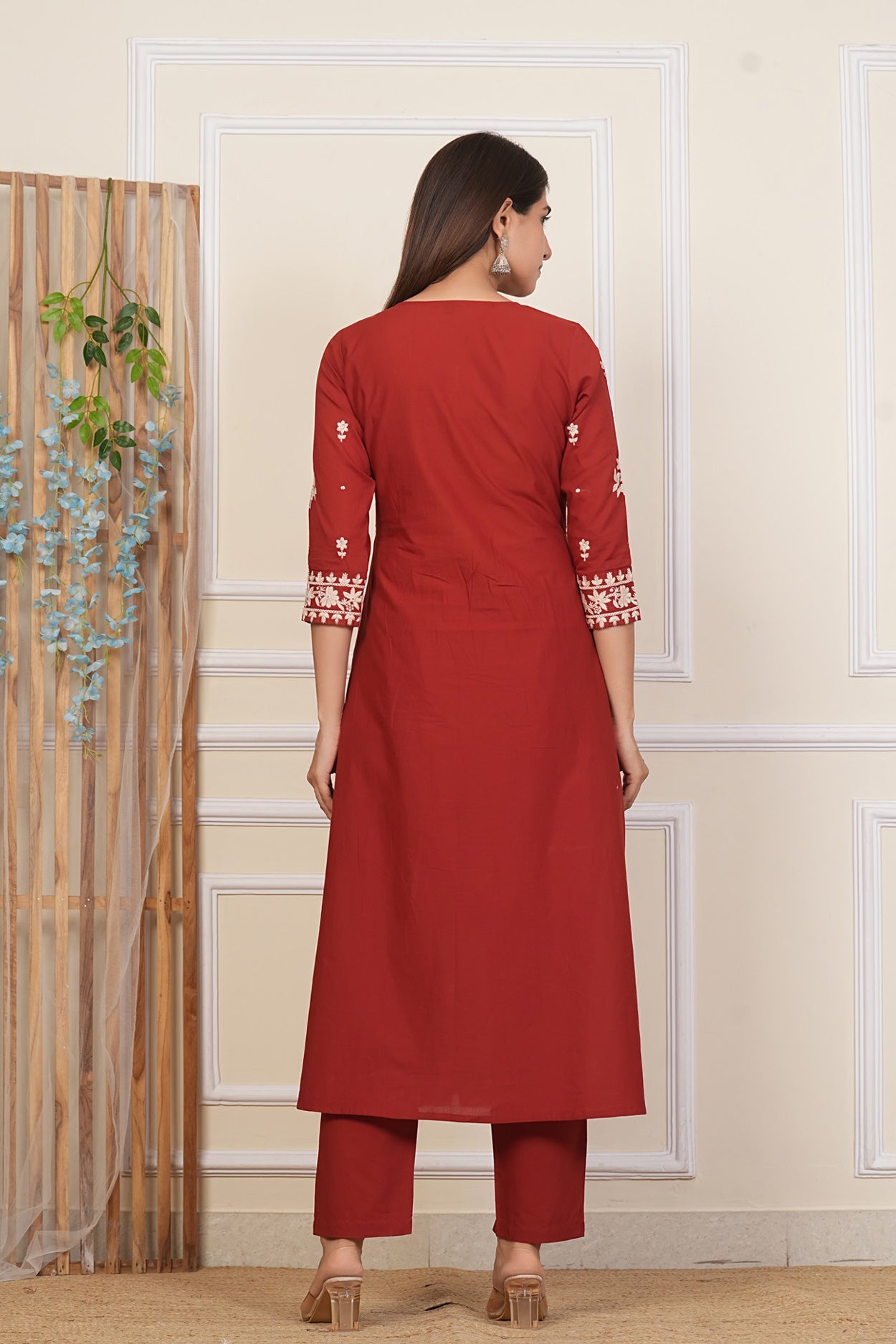 Cotton Embroidered Kurta Set