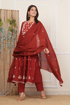 Cotton Embroidered Kurta Set