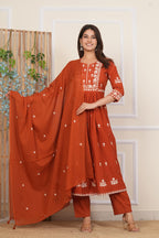 Cotton Embroidered Kurta Set