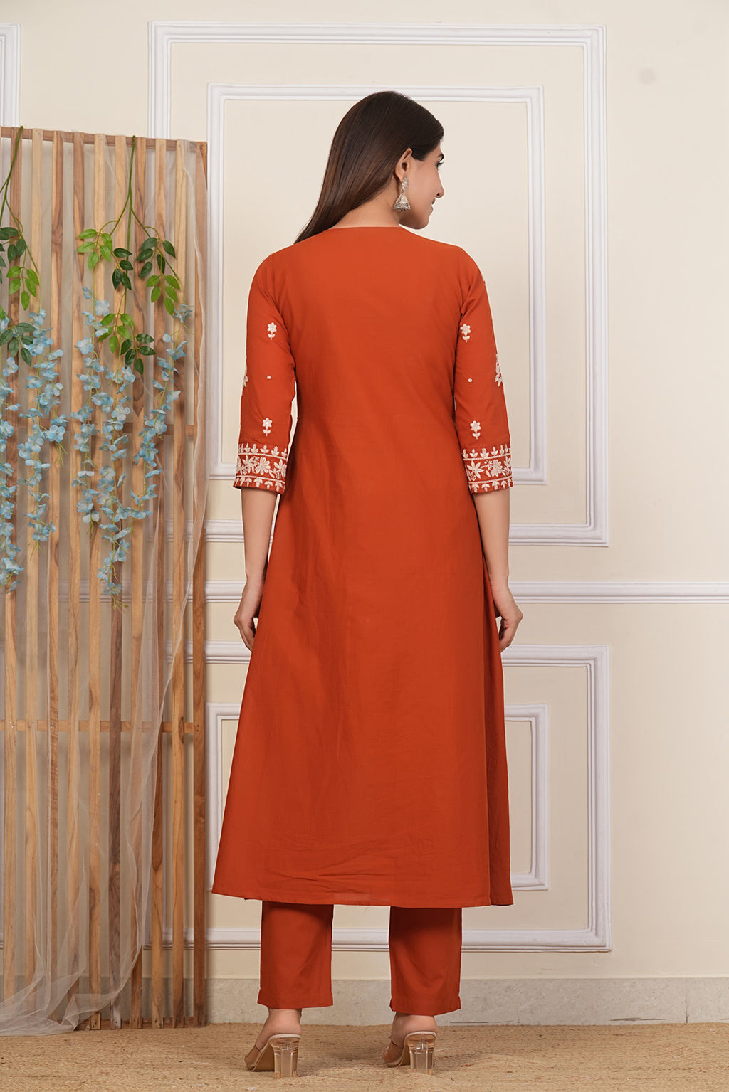 Cotton Embroidered Kurta Set