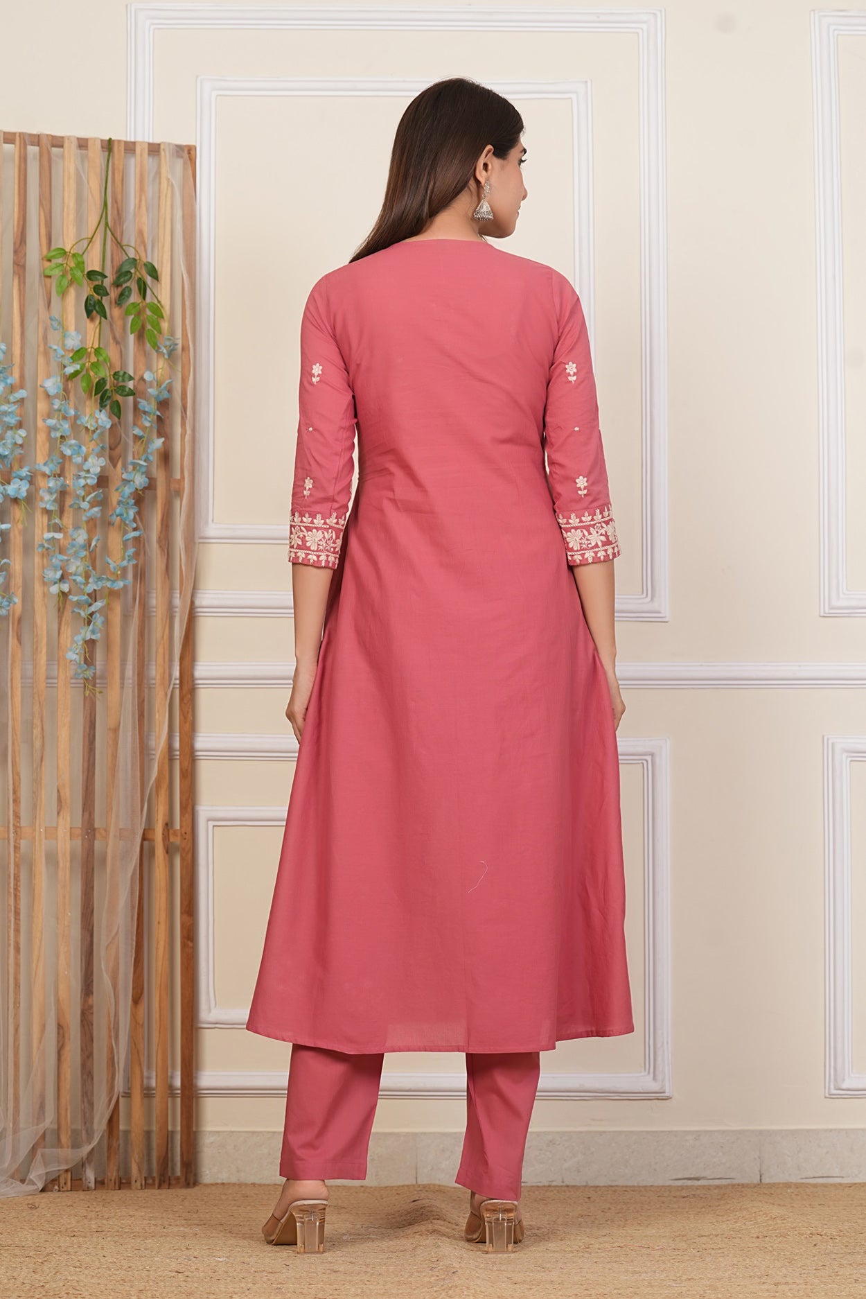 Cotton Embroidered Kurta Set