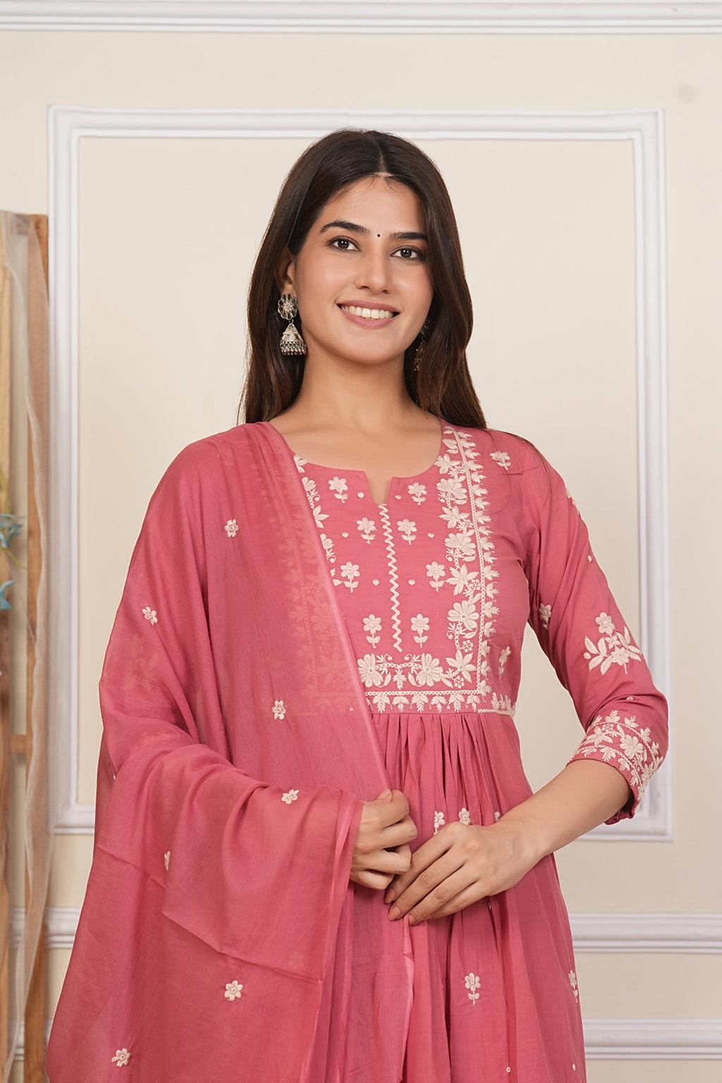 Cotton Embroidered Kurta Set