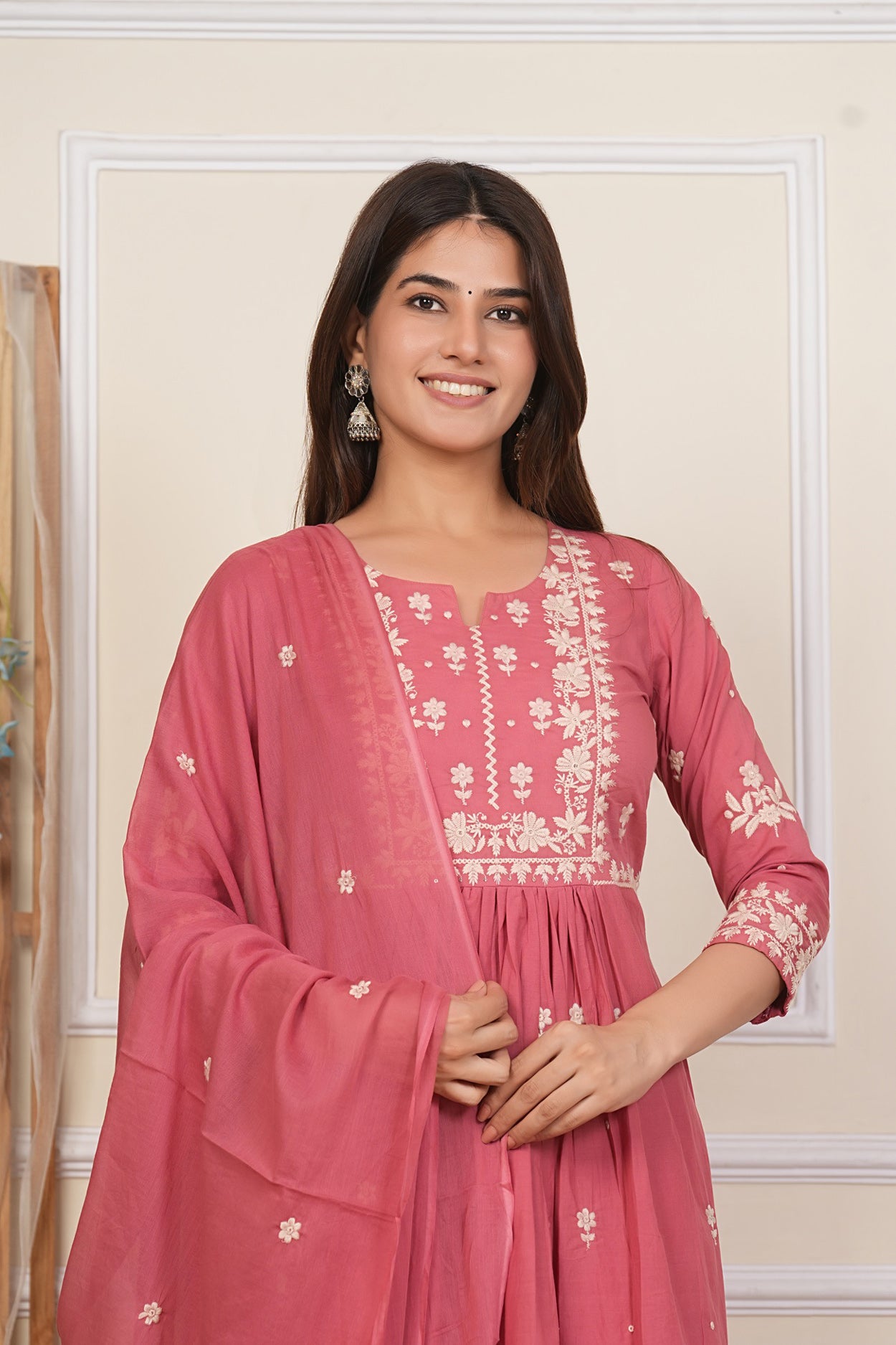 Cotton Embroidered Kurta Set